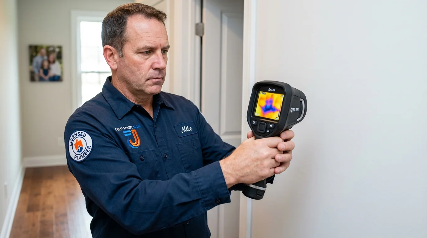 Thermal imaging leak detection by Johns Plumbing LLC in Cranston